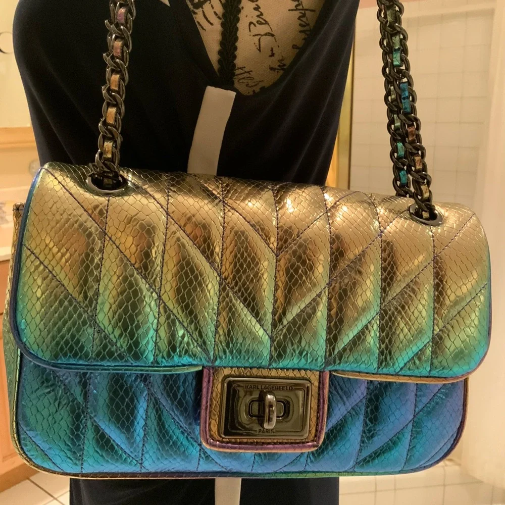 Karl Lagerfeld Paris Agyness (Mermaid Purse) Brand NEW must see gorgeous - Picture 15 of 15